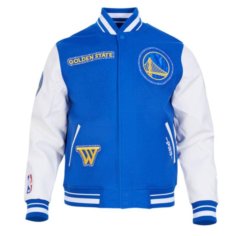 NBA公式 正規品 メンズ アウター スタジャン ジャケット ゴールデンステイト・ウォリアーズ ステフィン・カリー GOLDEN STATE WARRIORSの画像
