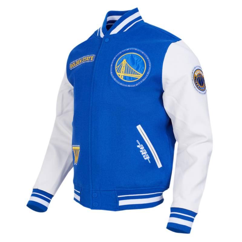 NBA公式 正規品 メンズ アウター スタジャン ジャケット ゴールデンステイト・ウォリアーズ ステフィン・カリー GOLDEN STATE WARRIORSの画像