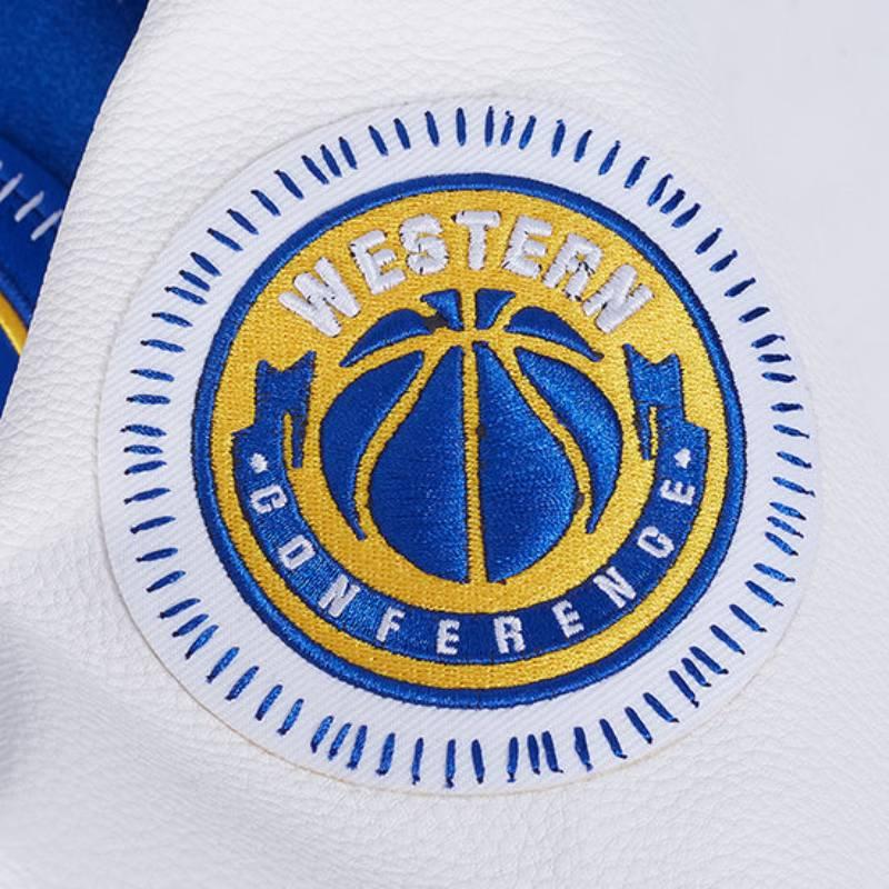 NBA公式 正規品 メンズ アウター スタジャン ジャケット ゴールデンステイト・ウォリアーズ ステフィン・カリー GOLDEN STATE WARRIORSの画像