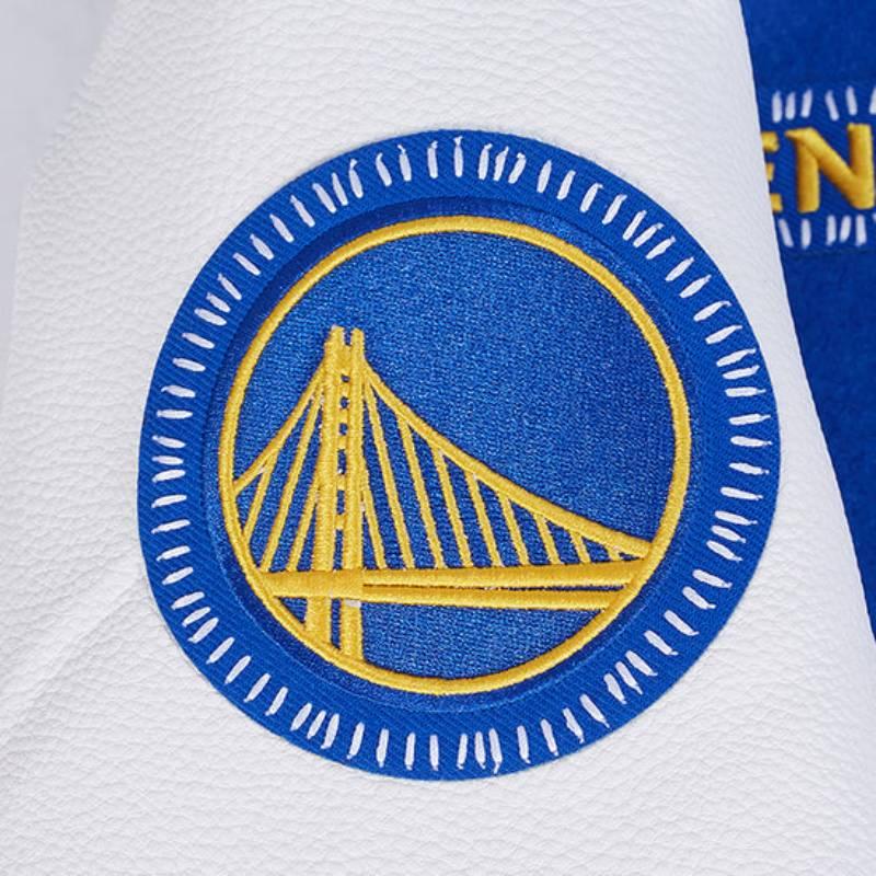NBA公式 正規品 メンズ アウター スタジャン ジャケット ゴールデンステイト・ウォリアーズ ステフィン・カリー GOLDEN STATE WARRIORSの画像