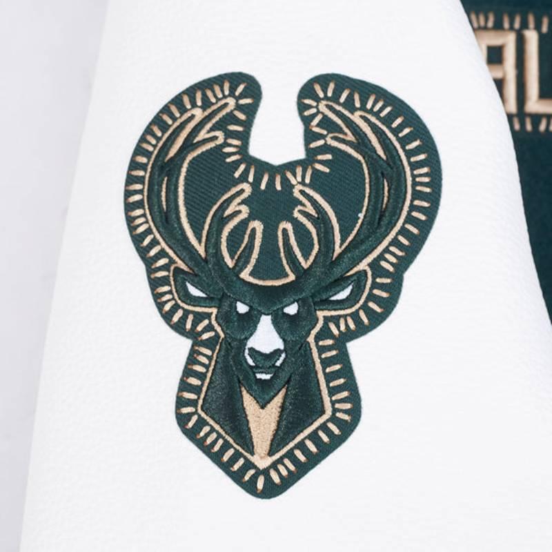 NBA公式 正規品 メンズ アウター スタジャン ジャケット ミルウォーキー・バックス MILWAUKEE BUCKSの画像