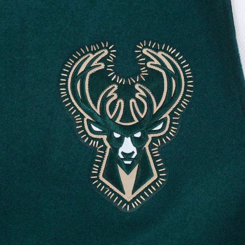 NBA公式 正規品 メンズ アウター スタジャン ジャケット ミルウォーキー・バックス MILWAUKEE BUCKSの画像