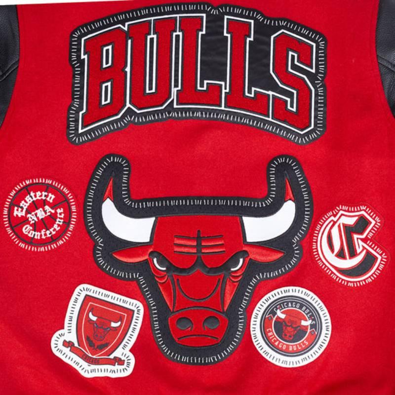 NBA公式 正規品 メンズ アウター スタジャン ジャケット シカゴ・ブルズ CHICAGO BULLSの画像