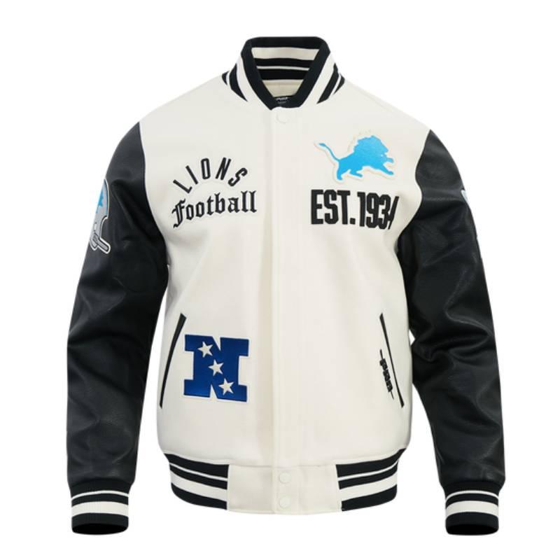 NFL公式 正規品 メンズ アウター スタジャン ジャケット デトロイト・ライオンズ DETROIT LIONSの画像