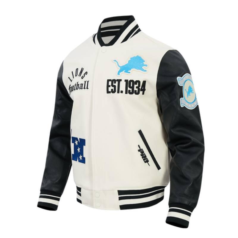 NFL公式 正規品 メンズ アウター スタジャン ジャケット デトロイト・ライオンズ DETROIT LIONSの画像