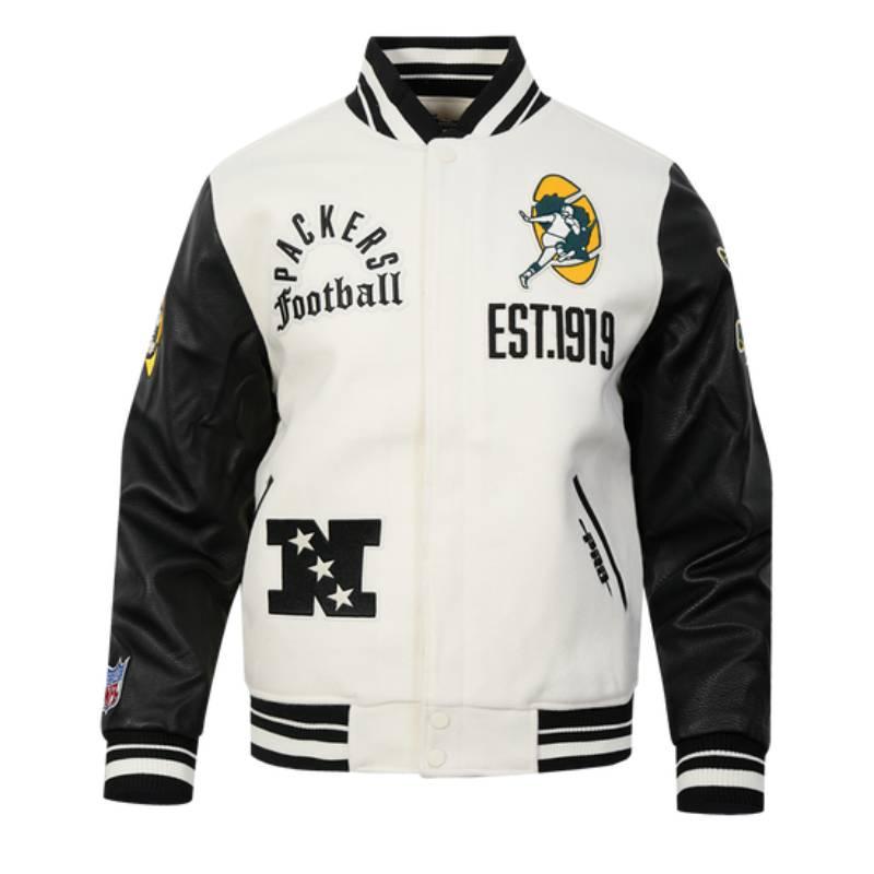 NFL公式 正規品 メンズ アウター スタジャン ジャケット グリーンベイ・パッカーズ GREEN BAY PACKERSの画像