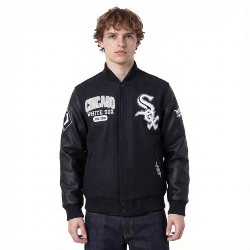 Pro Standard プロスタンダード MLB公式 正規品 メンズ スタジャン ジャケット ジャンパー シカゴ・ホワイトソックス 村上宗隆 CHICAGO WHITE SOXの画像