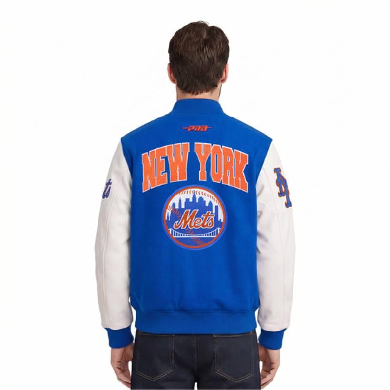 Pro Standard プロスタンダード MLB公式 正規品 メンズ スタジャン ジャケット ジャンパー ニューヨーク・メッツ 千賀滉大 NEW YORK METSの画像