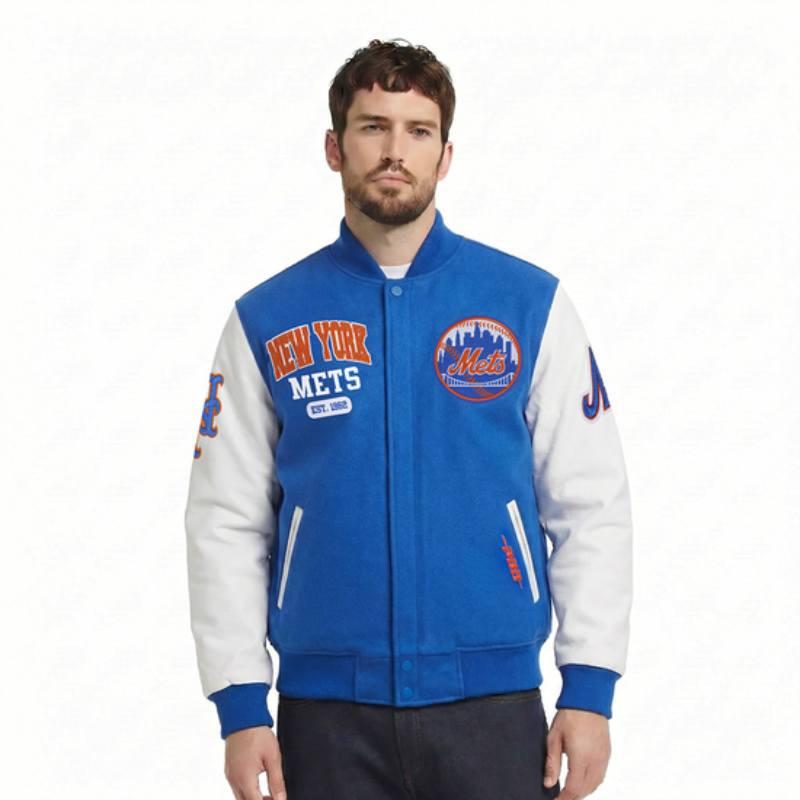 Pro Standard プロスタンダード MLB公式 正規品 メンズ スタジャン ジャケット ジャンパー ニューヨーク・メッツ 千賀滉大 NEW YORK METSの画像