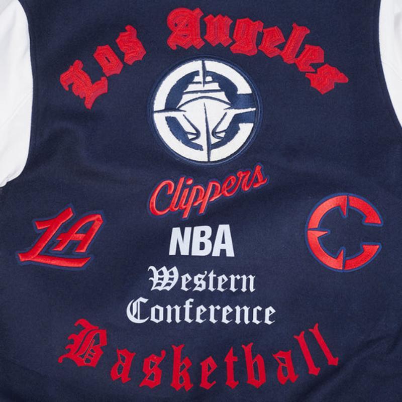 Pro Standard プロスタンダード NBA公式 正規品 メンズ スタジャン ジャケット ロサンゼルス・クリッパーズ カワイ・レナード LOS ANGELES CLIPPERSの画像