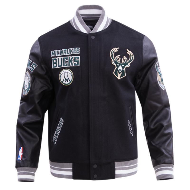 Pro Standard プロスタンダード NBA公式 正規品 メンズ スタジャン ジャケット ミルウォーキー・バックス MILWAUKEE BUCKSの画像