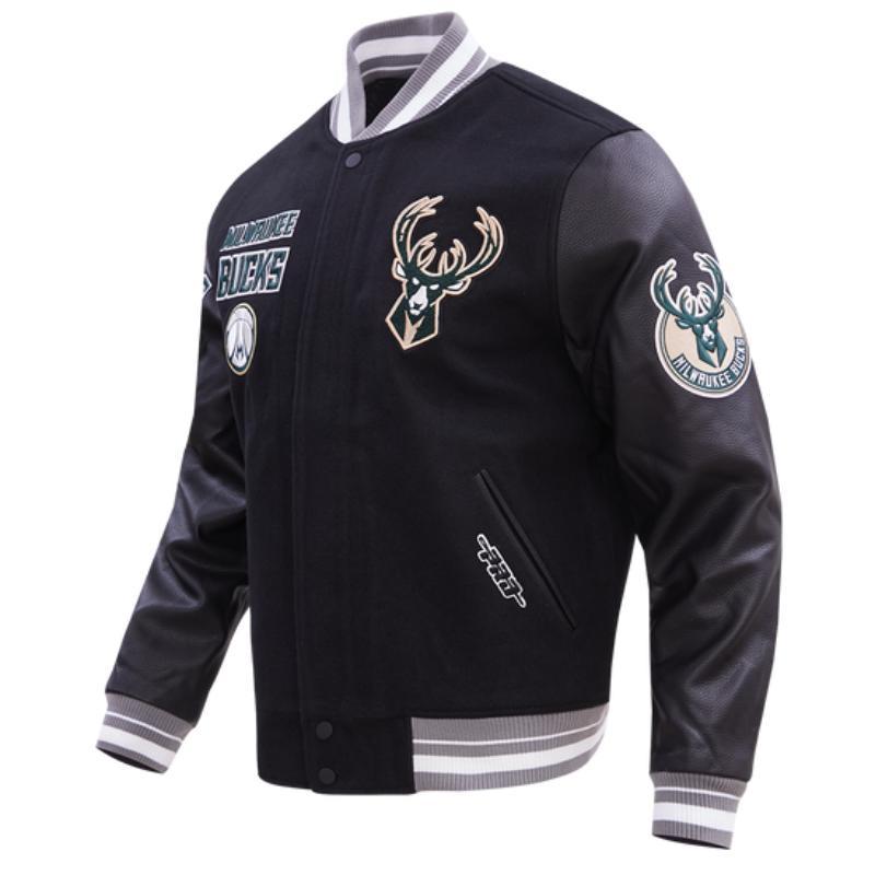 Pro Standard プロスタンダード NBA公式 正規品 メンズ スタジャン ジャケット ミルウォーキー・バックス MILWAUKEE BUCKSの画像