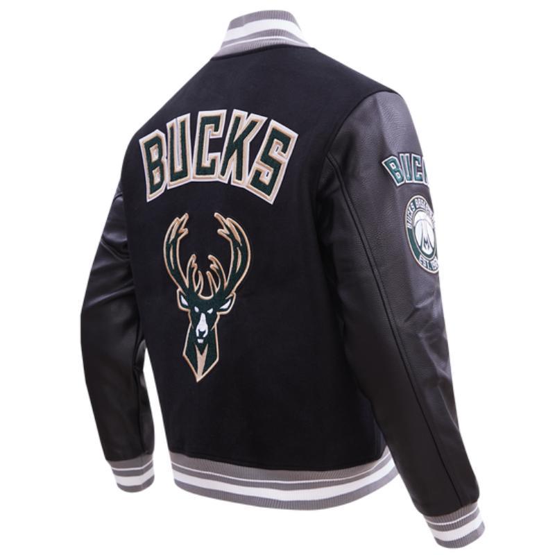 Pro Standard プロスタンダード NBA公式 正規品 メンズ スタジャン ジャケット ミルウォーキー・バックス MILWAUKEE BUCKSの画像