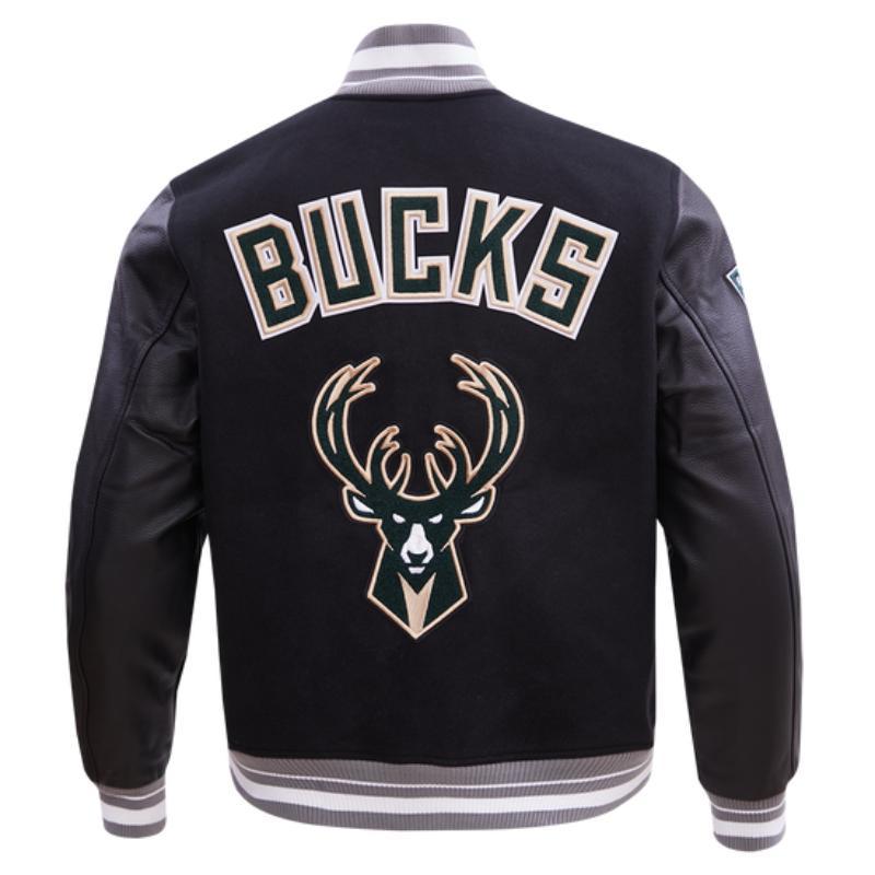 Pro Standard プロスタンダード NBA公式 正規品 メンズ スタジャン ジャケット ミルウォーキー・バックス MILWAUKEE BUCKSの画像