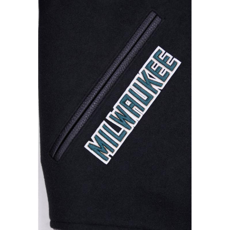 Pro Standard プロスタンダード NBA公式 正規品 メンズ スタジャン ジャケット ミルウォーキー・バックス MILWAUKEE BUCKSの画像