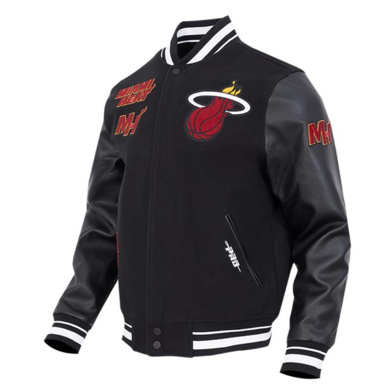 Pro Standard プロスタンダード NBA公式 正規品 メンズ スタジャン ジャケット マイアミ・ヒート MIAMI HEATの画像