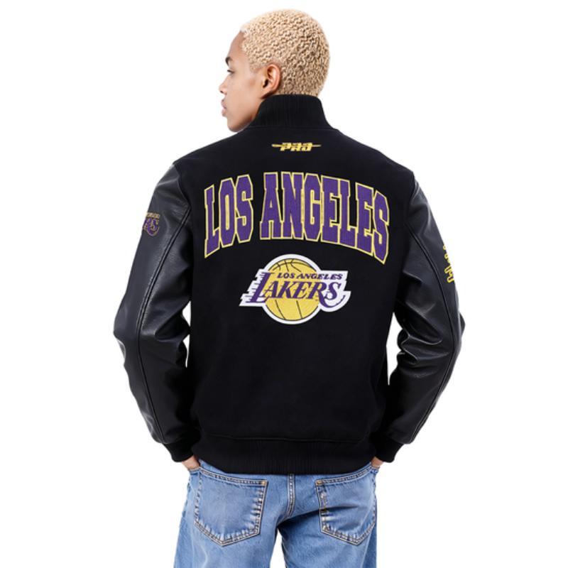 Pro Standard プロスタンダード NBA公式 正規品 メンズ スタジャン ジャケット ロサンゼルス・レイカーズ レブロン 八村塁 ルカ・ドンチッチ LAKERSの画像