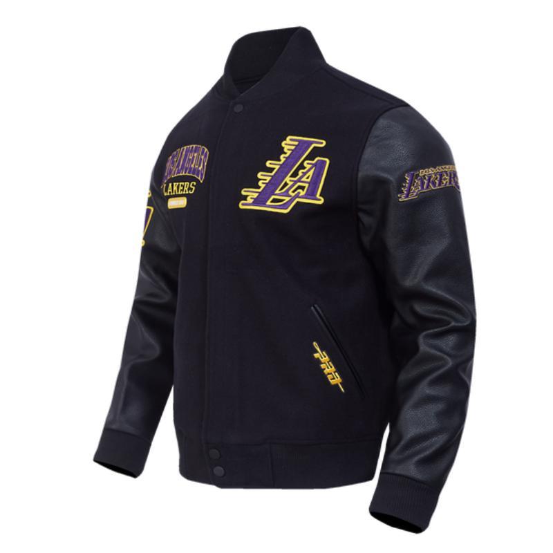 Pro Standard プロスタンダード NBA公式 正規品 メンズ スタジャン ジャケット ロサンゼルス・レイカーズ レブロン 八村塁 ルカ・ドンチッチ LAKERSの画像