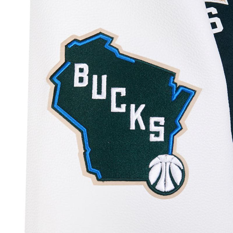 Pro Standard プロスタンダード NBA公式 正規品 メンズ スタジャン ジャケット ミルウォーキー・バックス MILWAUKEE BUCKSの画像