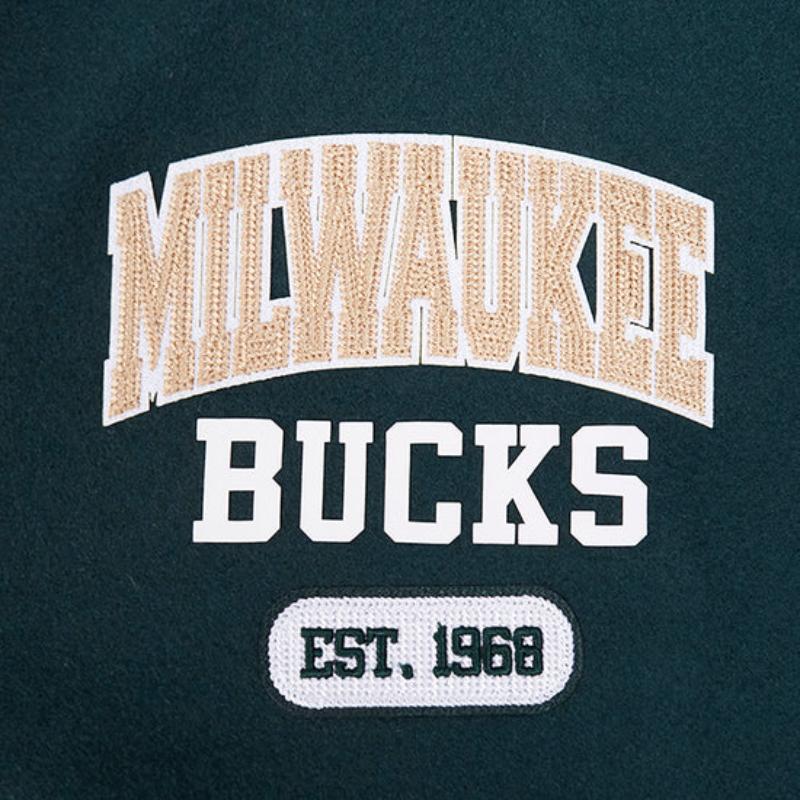 Pro Standard プロスタンダード NBA公式 正規品 メンズ スタジャン ジャケット ミルウォーキー・バックス MILWAUKEE BUCKSの画像