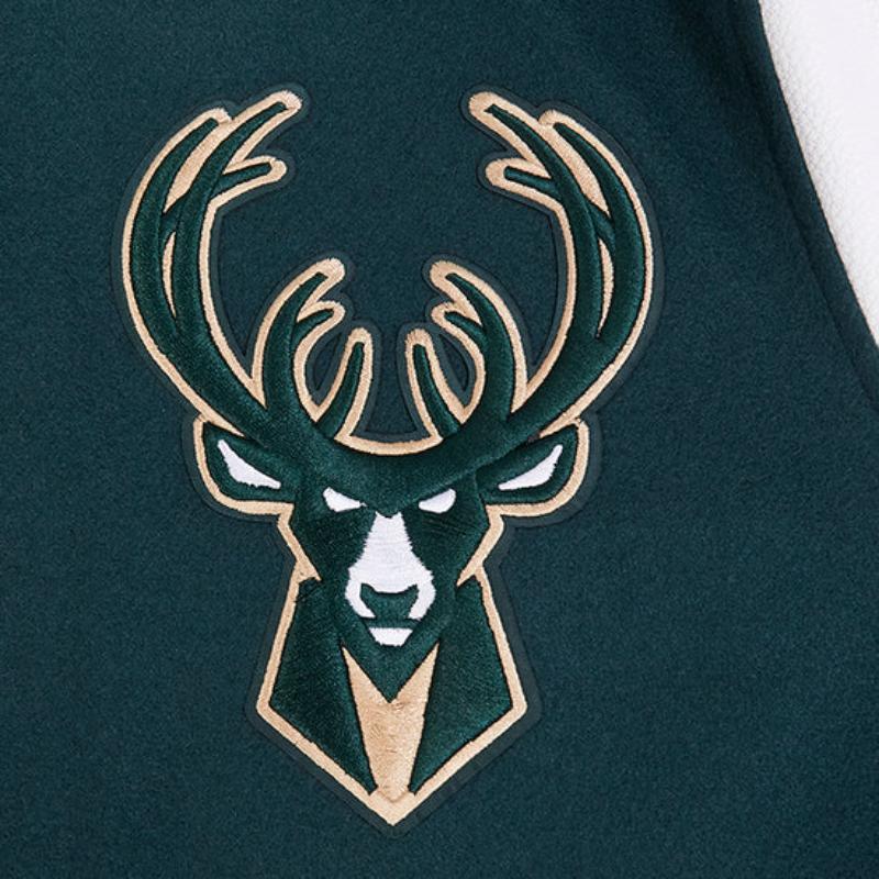 Pro Standard プロスタンダード NBA公式 正規品 メンズ スタジャン ジャケット ミルウォーキー・バックス MILWAUKEE BUCKSの画像