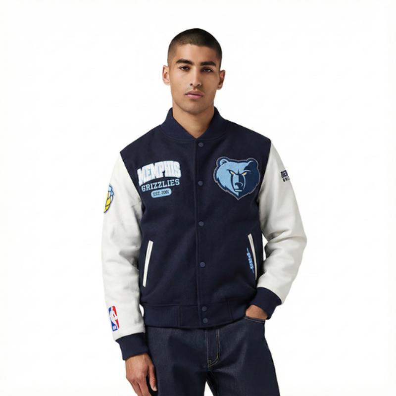 Pro Standard プロスタンダード NBA公式 正規品 メンズ スタジャン ジャケット メンフィス・グリズリーズ ジャ・モラント MEMPHIS GRIZZLIESの画像