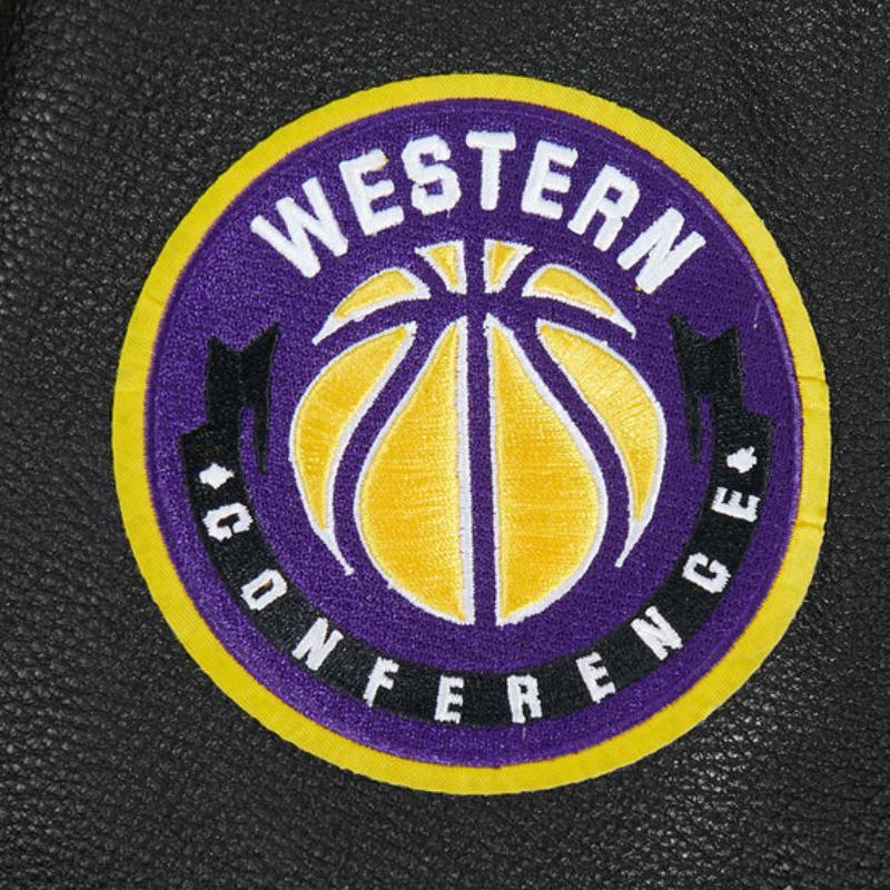 Pro Standard プロスタンダード NBA公式 正規品 メンズ スタジャン ジャケット ロサンゼルス・レイカーズ レブロン 八村塁 ルカ・ドンチッチ LAKERSの画像