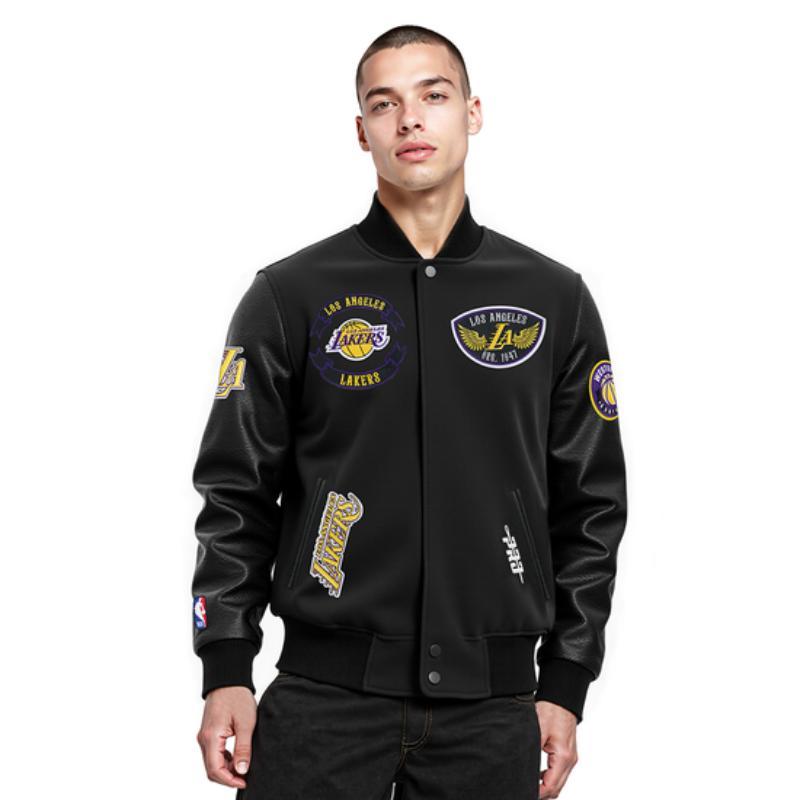 Pro Standard プロスタンダード NBA公式 正規品 メンズ スタジャン ジャケット ロサンゼルス・レイカーズ レブロン 八村塁 ルカ・ドンチッチ LAKERSの画像