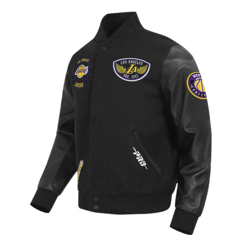 Pro Standard プロスタンダード NBA公式 正規品 メンズ スタジャン ジャケット ロサンゼルス・レイカーズ レブロン 八村塁 ルカ・ドンチッチ LAKERSの画像