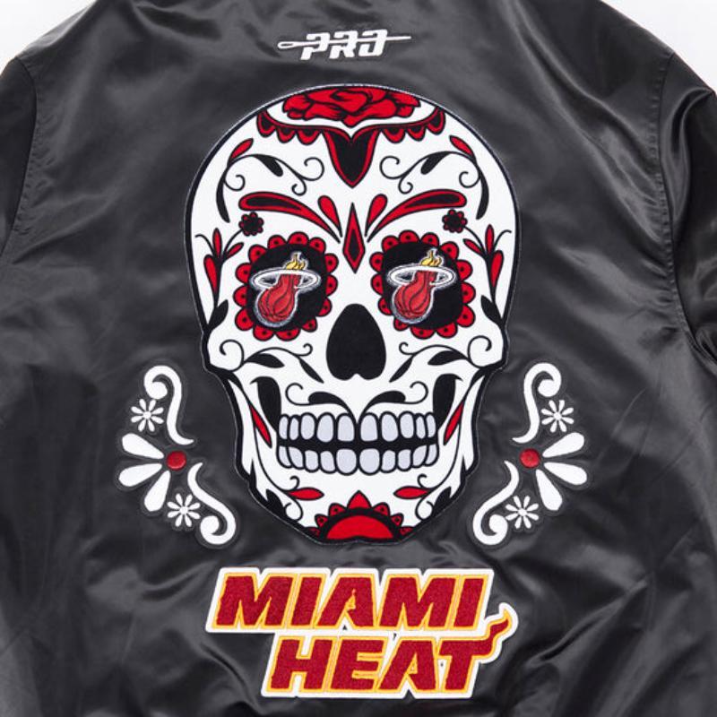 Pro Standard プロスタンダード NBA公式 メンズ スタジャン ナイロンジャケット マイアミ・ヒート MIAMI HEATの画像