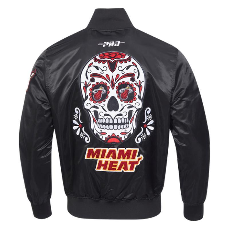 Pro Standard プロスタンダード NBA公式 メンズ スタジャン ナイロンジャケット マイアミ・ヒート MIAMI HEATの画像