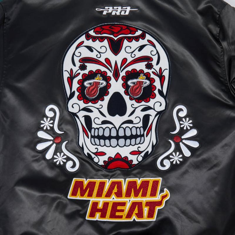Pro Standard プロスタンダード NBA公式 メンズ スタジャン ナイロンジャケット マイアミ・ヒート MIAMI HEATの画像