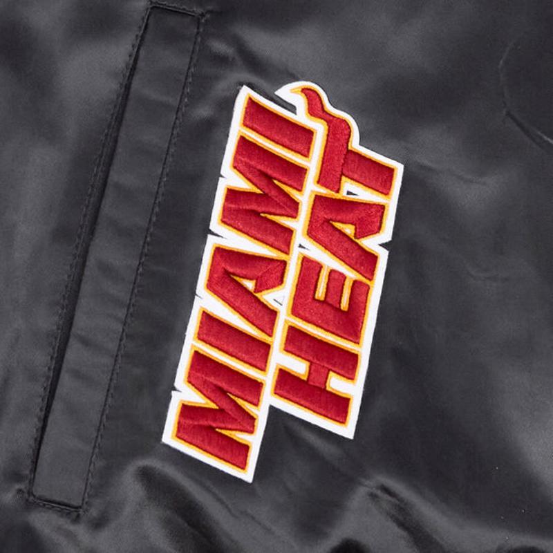 Pro Standard プロスタンダード NBA公式 メンズ スタジャン ナイロンジャケット マイアミ・ヒート MIAMI HEATの画像