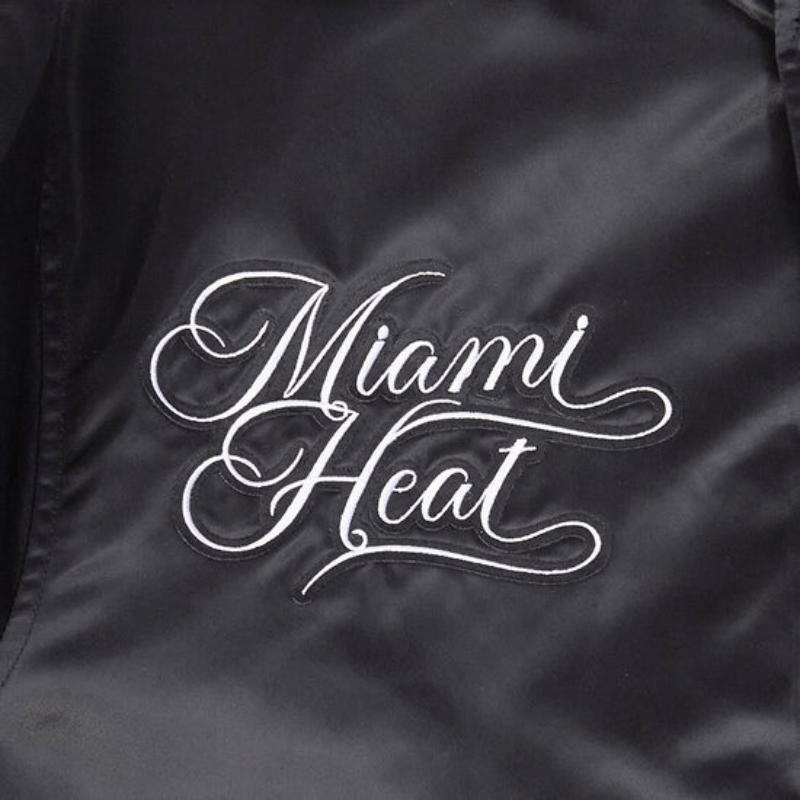 Pro Standard プロスタンダード NBA公式 メンズ スタジャン ナイロンジャケット マイアミ・ヒート MIAMI HEATの画像