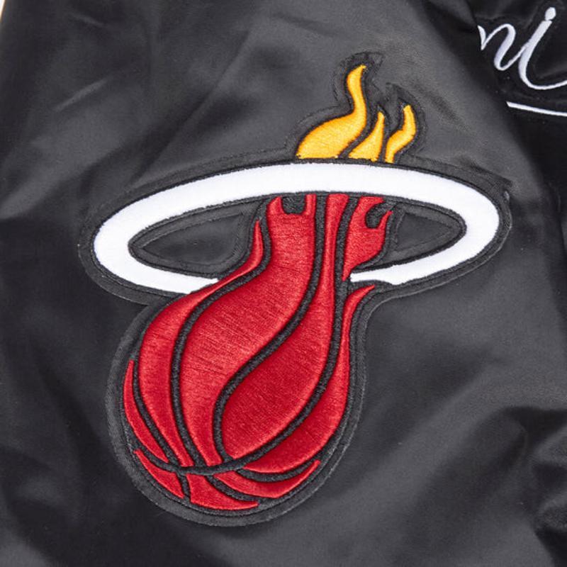 Pro Standard プロスタンダード NBA公式 メンズ スタジャン ナイロンジャケット マイアミ・ヒート MIAMI HEATの画像