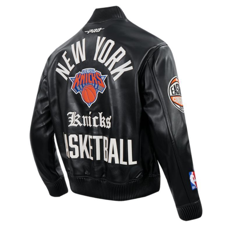 Pro Standard プロスタンダード NBA公式 正規品 メンズ レザージャケット 革ジャン スタジャン ニューヨーク・ニックス NEW YORK KNICKSの画像