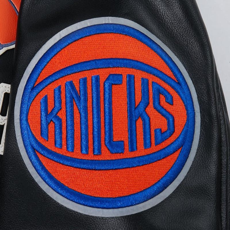 Pro Standard プロスタンダード NBA公式 正規品 メンズ レザージャケット 革ジャン スタジャン ニューヨーク・ニックス NEW YORK KNICKSの画像