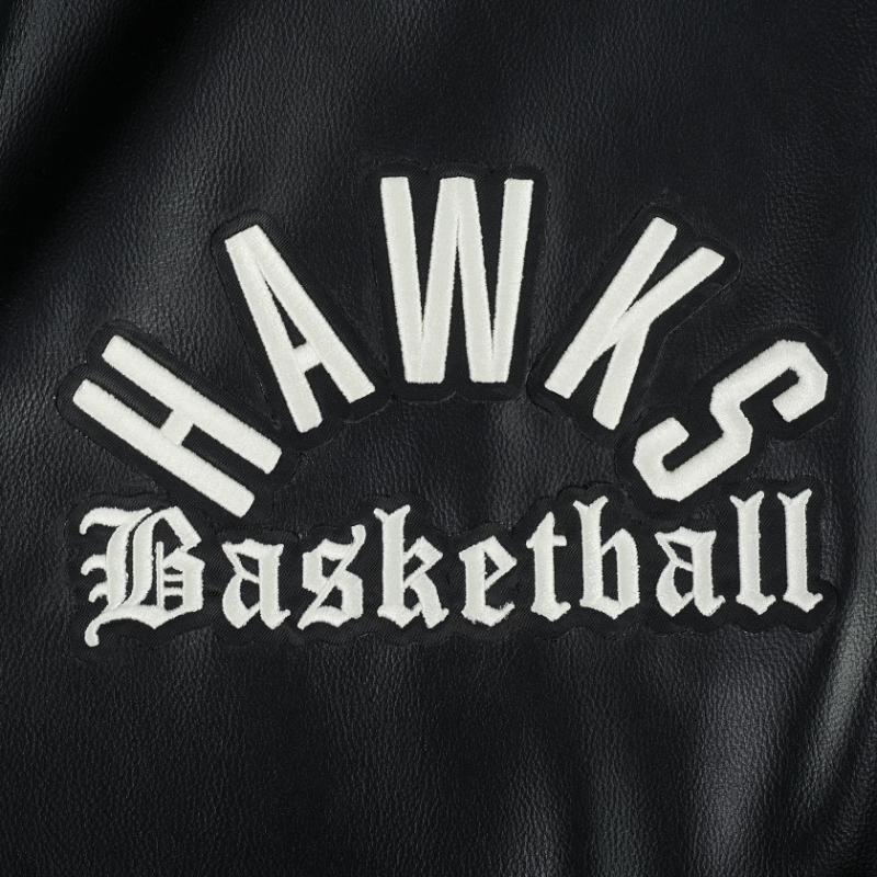 Pro Standard プロスタンダード NBA公式 正規品 メンズ レザージャケット 革ジャン スタジャン アトランタ・ホークス ATLANTA HAWKSの画像