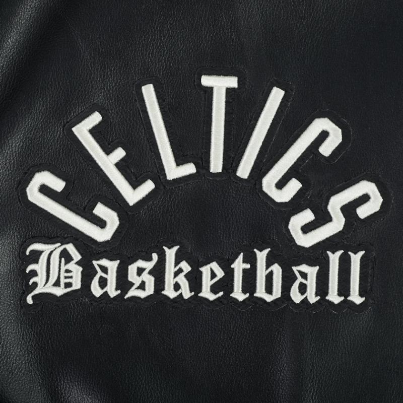 Pro Standard プロスタンダード NBA公式 正規品 メンズ レザージャケット 革ジャン スタジャン ボストン・セルティックス BOSTON CELTICSの画像