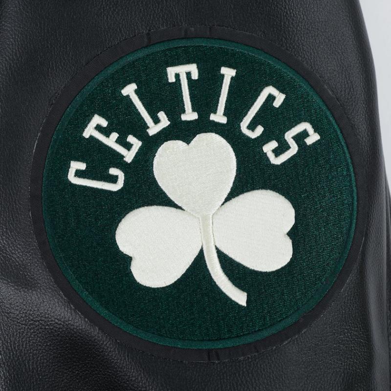 Pro Standard プロスタンダード NBA公式 正規品 メンズ レザージャケット 革ジャン スタジャン ボストン・セルティックス BOSTON CELTICSの画像