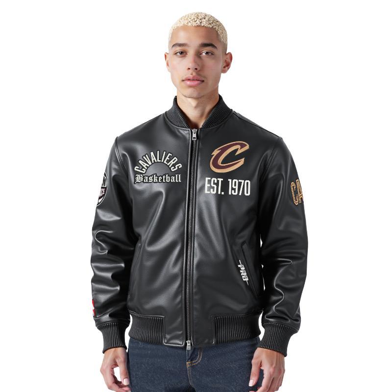 Pro Standard プロスタンダード NBA公式 正規品 メンズ レザージャケット 革ジャン スタジャン クリーブランド・キャバリアーズ CLEVELAND CAVALIERSの画像