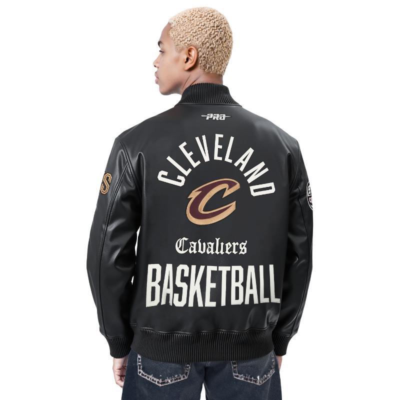 Pro Standard プロスタンダード NBA公式 正規品 メンズ レザージャケット 革ジャン スタジャン クリーブランド・キャバリアーズ CLEVELAND CAVALIERSの画像