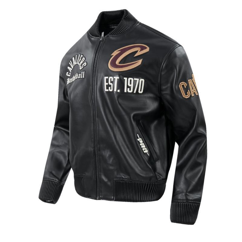 Pro Standard プロスタンダード NBA公式 正規品 メンズ レザージャケット 革ジャン スタジャン クリーブランド・キャバリアーズ CLEVELAND CAVALIERSの画像