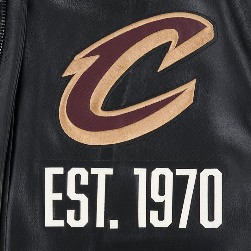 Pro Standard プロスタンダード NBA公式 正規品 メンズ レザージャケット 革ジャン スタジャン クリーブランド・キャバリアーズ CLEVELAND CAVALIERSの画像