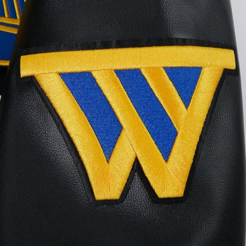 Pro Standard プロスタンダード NBA公式 メンズ レザージャケット 革ジャン スタジャン ゴールデンステイト・ウォリアーズ ステフィン・カリー WARRIORSの画像