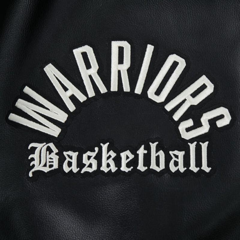 Pro Standard プロスタンダード NBA公式 メンズ レザージャケット 革ジャン スタジャン ゴールデンステイト・ウォリアーズ ステフィン・カリー WARRIORSの画像