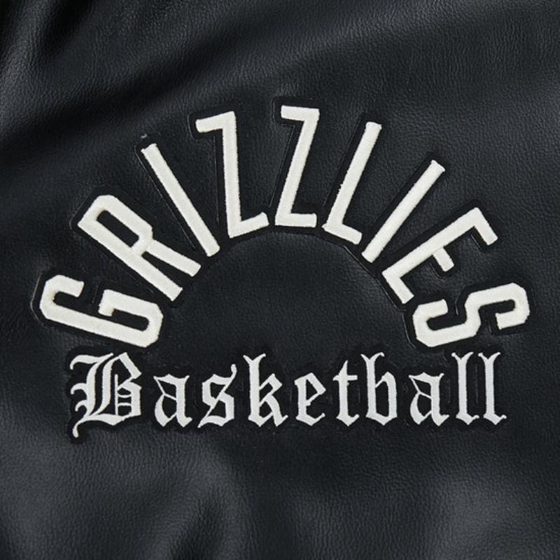 Pro Standard プロスタンダード NBA公式 メンズ レザージャケット 革ジャン スタジャン メンフィス・グリズリーズ ジャ・モラント MEMPHIS GRIZZLIESの画像