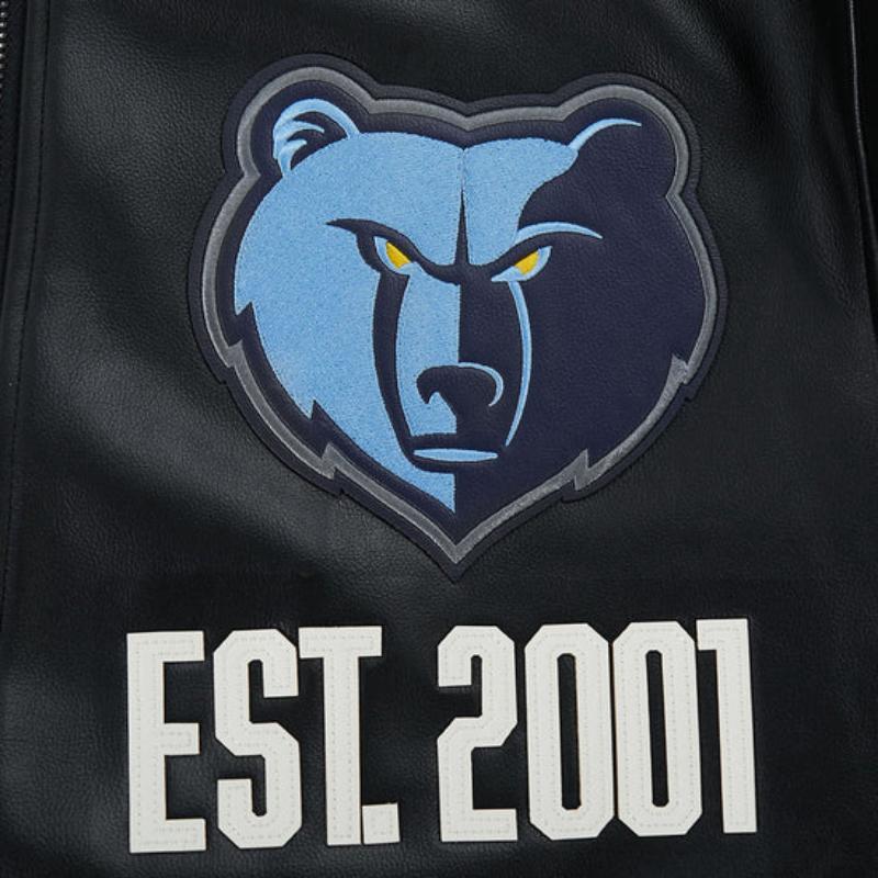 Pro Standard プロスタンダード NBA公式 メンズ レザージャケット 革ジャン スタジャン メンフィス・グリズリーズ ジャ・モラント MEMPHIS GRIZZLIESの画像