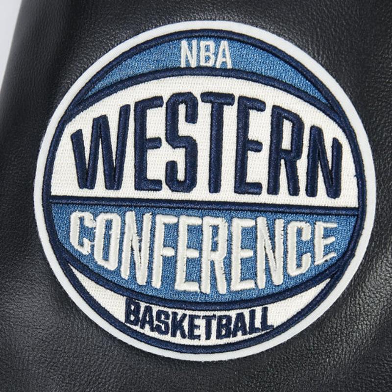 Pro Standard プロスタンダード NBA公式 メンズ レザージャケット 革ジャン スタジャン ミネソタ・ティンバーウルブズ アンソニー・エドワーズ TIMBERWOLVESの画像