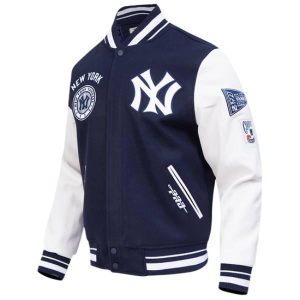 Pro Standard プロスタンダード MLB メンズ スタジャン ジャケット ヤンキース ジャッジ NEW YORK YANKEES RETRO CLASSICS RIB WOOL VARSITY JACKETの画像